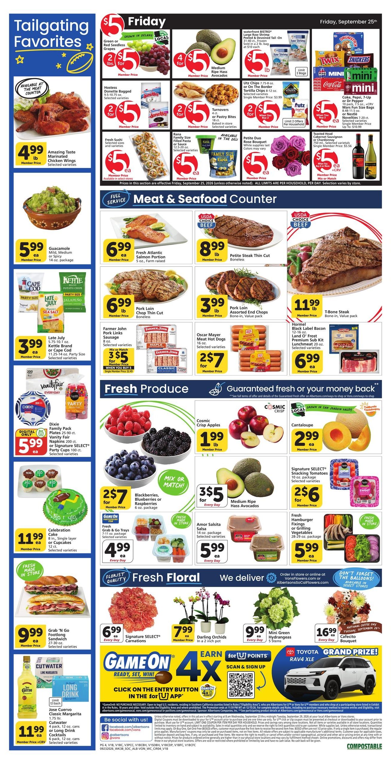 Albertsons (Chino Hills-Yorba Linda Area, CA) Weekly Ad September 23 - 29, 2026