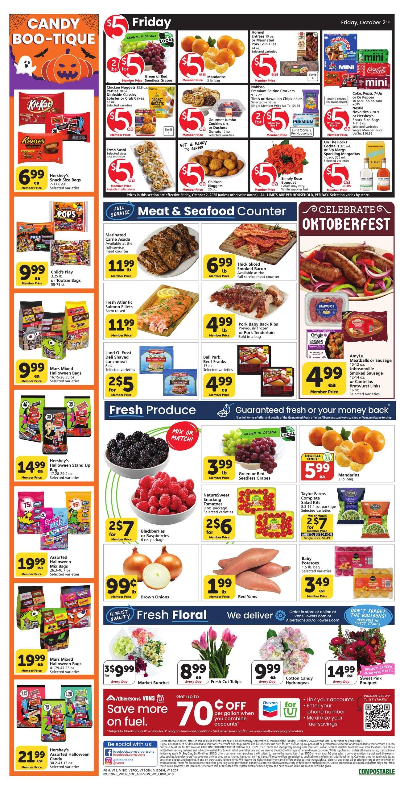 Albertsons (Chino Hills-Yorba Linda Area, CA) Weekly Ad September 30 - October 6, 2026