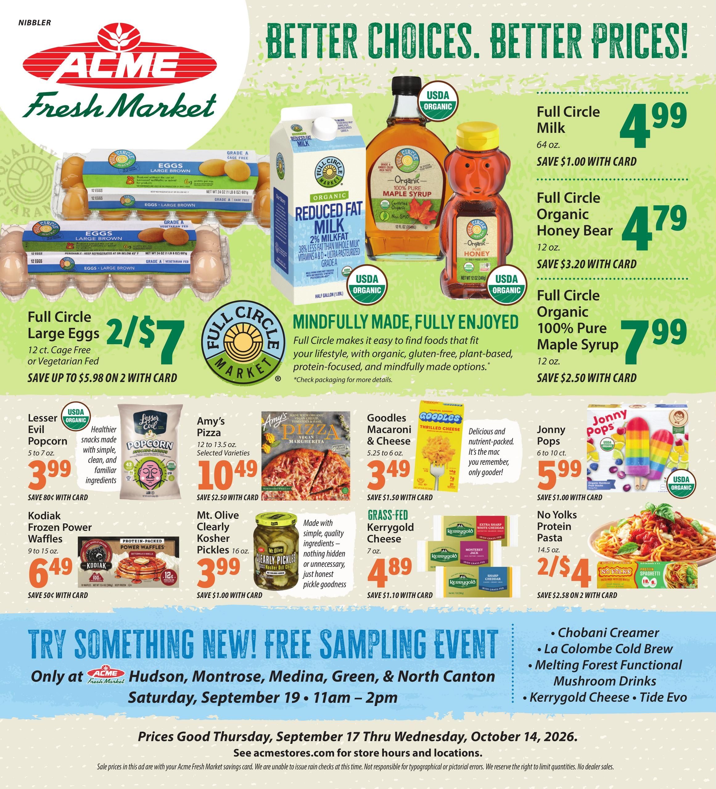 Acme Fresh Market The Nibbler Weekly Ad September 17 - October 14, 2026