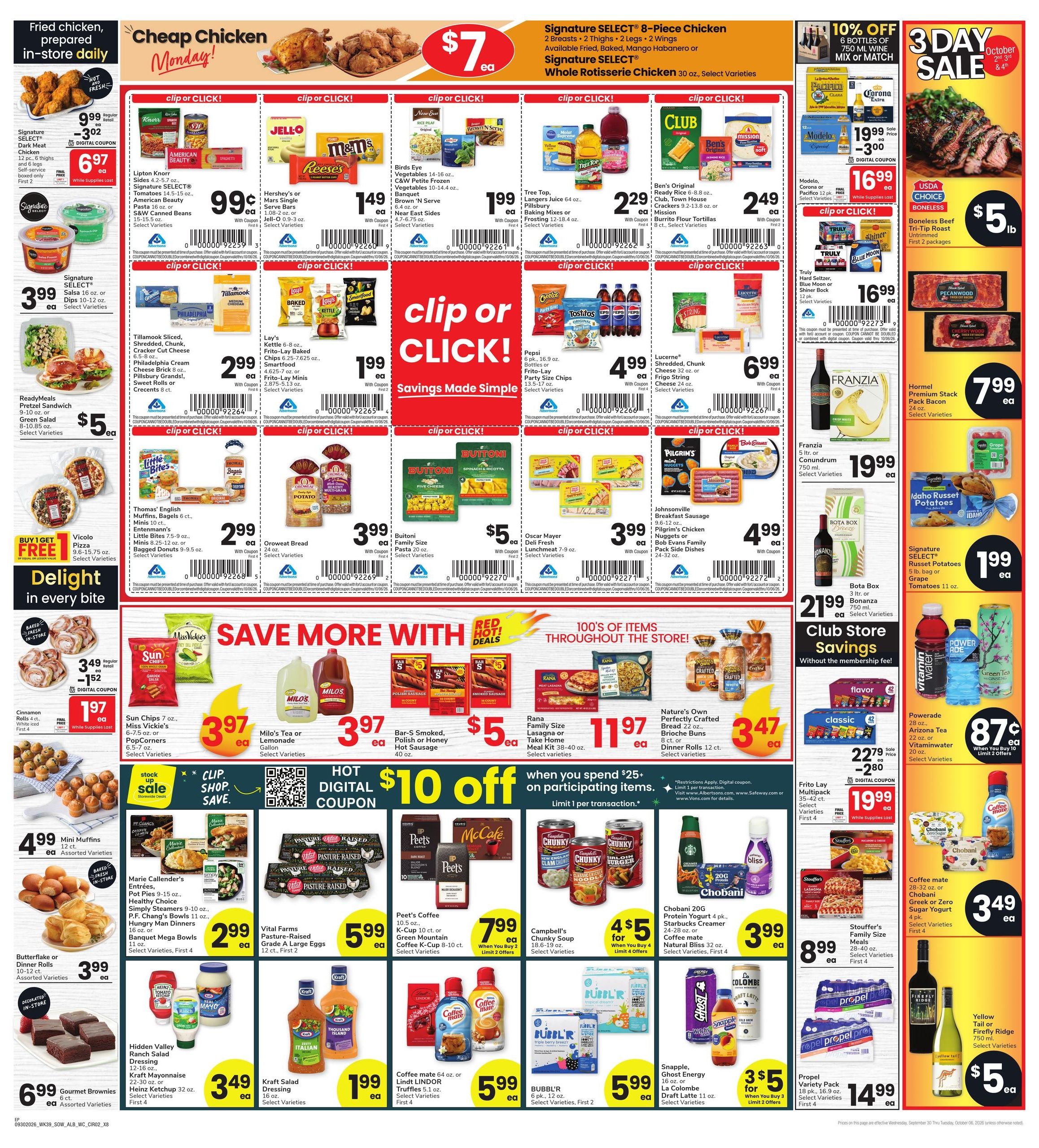 Albertsons (El Paso Area, TX) Weekly Ad September 30 - October 6, 2026