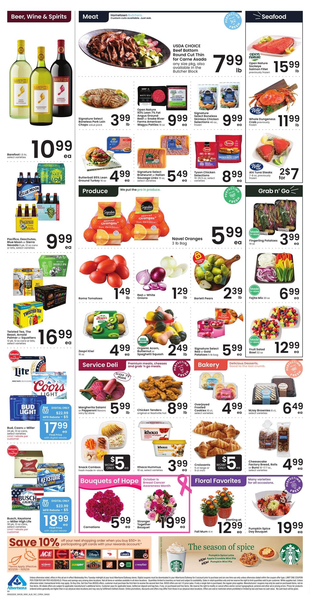 Albertsons (Williston Area, ND) Weekly Ad September 30 - October 6, 2026