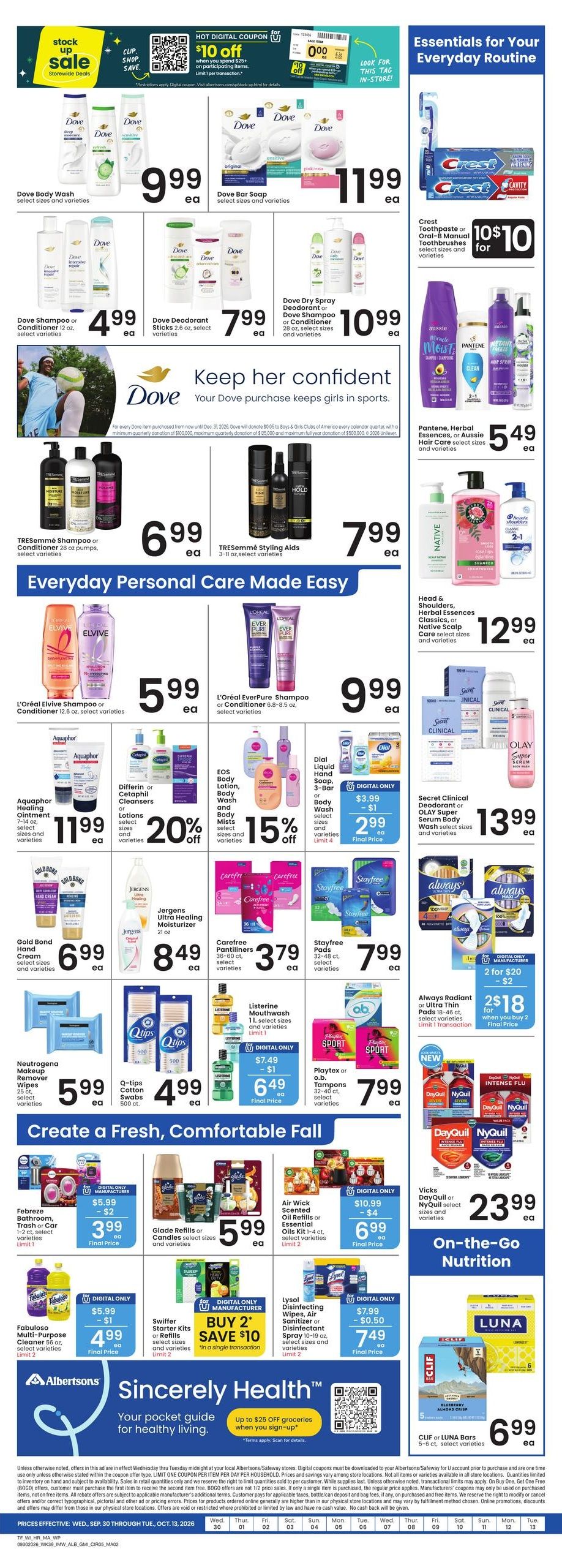 Albertsons (Williston Area, ND) Weekly Ad September 30 - October 6, 2026