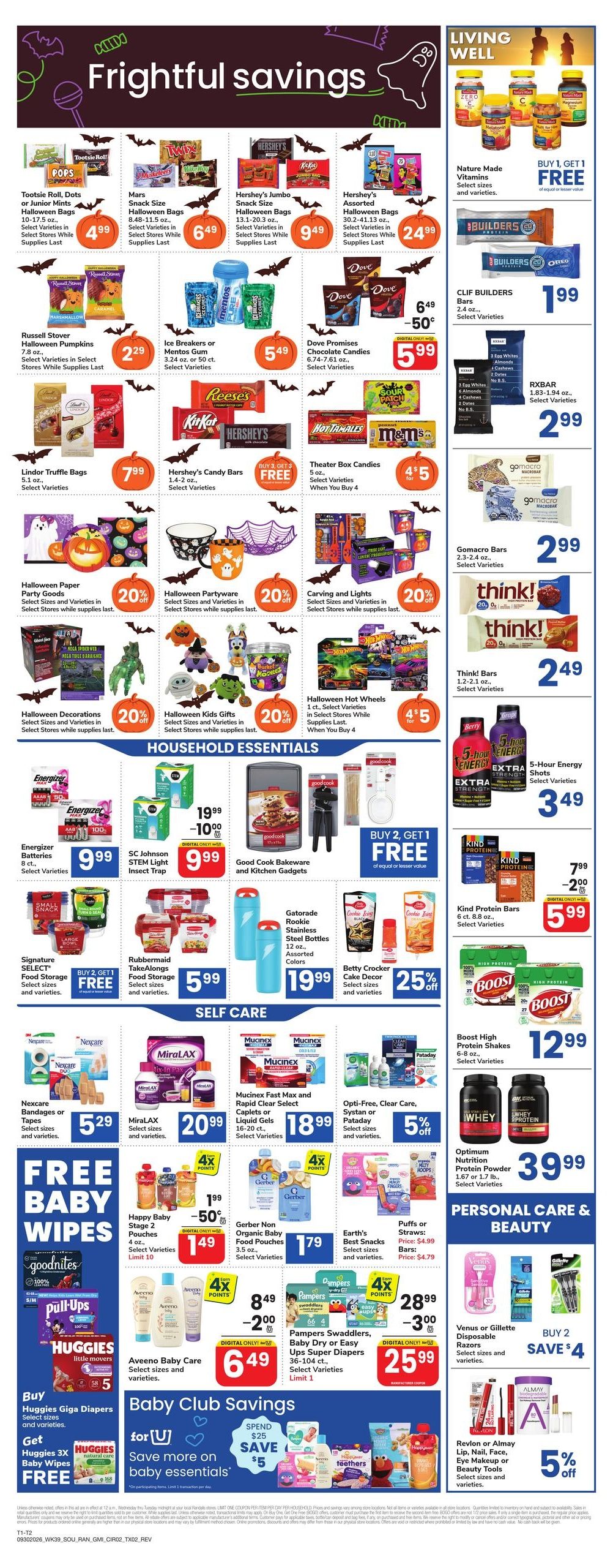 Randalls (Conroe Area, TX) Weekly Ad September 30 - October 6, 2026