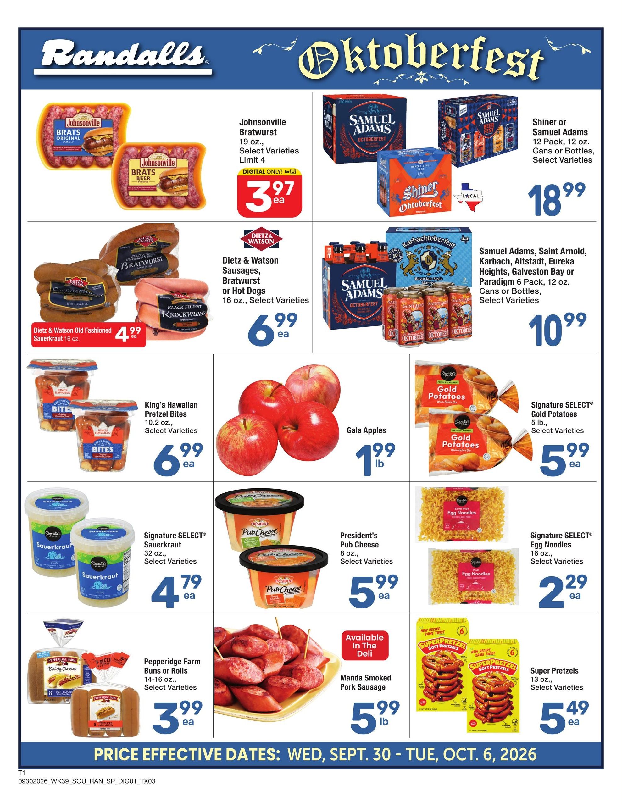 Randalls (Conroe Area, TX) Weekly Ad September 30 - October 6, 2026