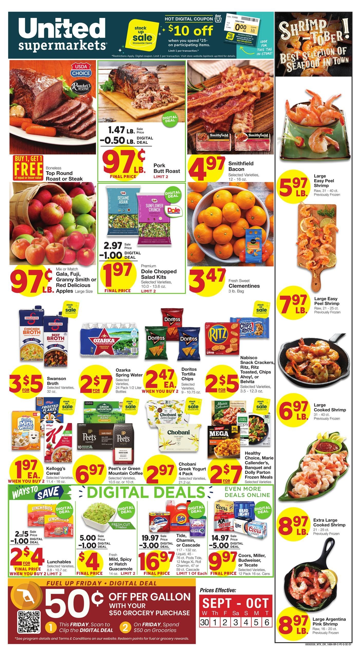 United Supermarkets (Lamesa Area, TX) Weekly Ad September 30 - October 6, 2026