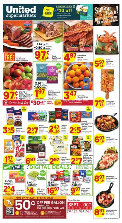 United Supermarkets (Rotan Area, TX) Weekly Ad September 30 - October 6, 2026