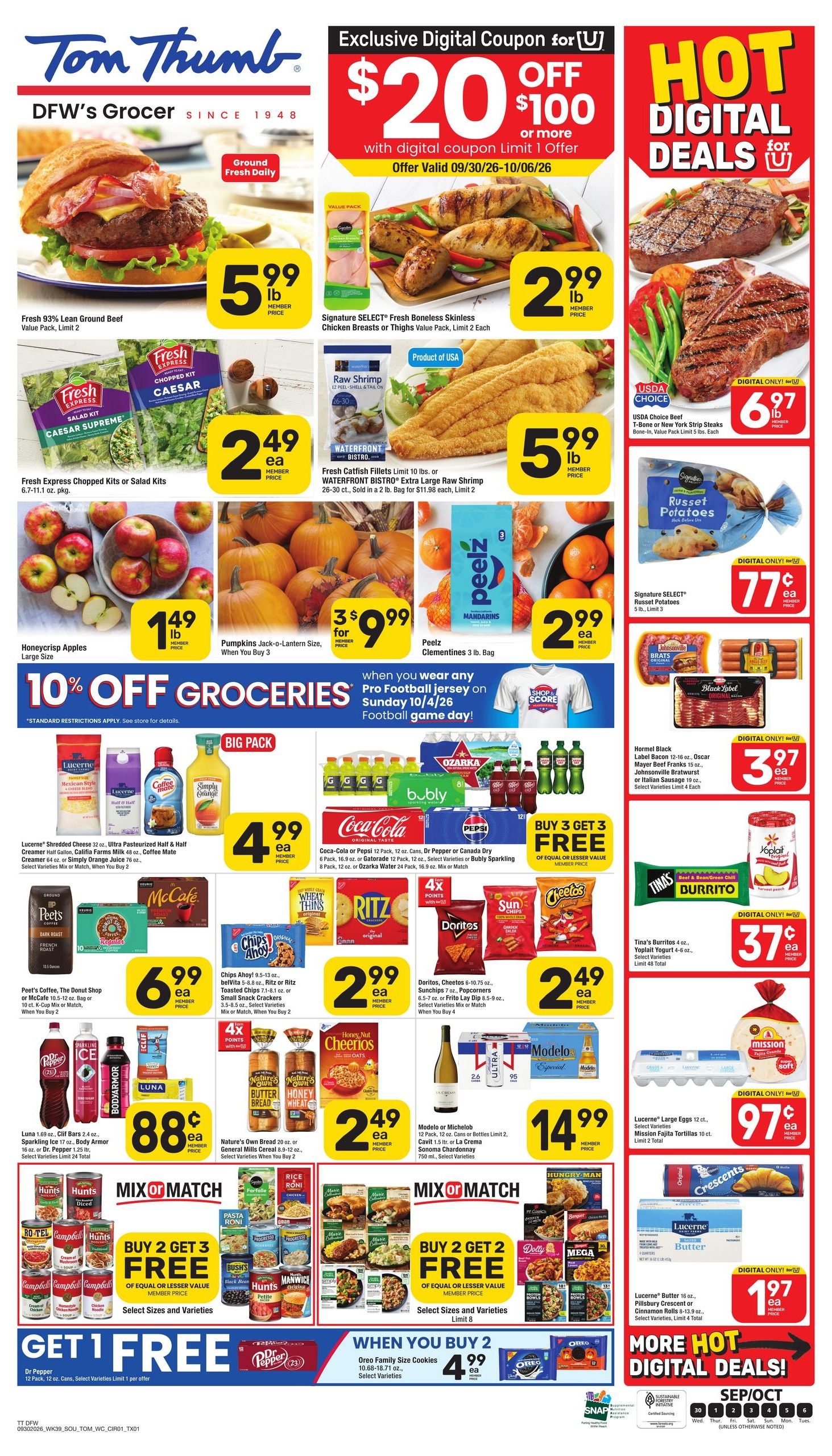 Tom Thumb Weekly Ad September 30 - October 6, 2026