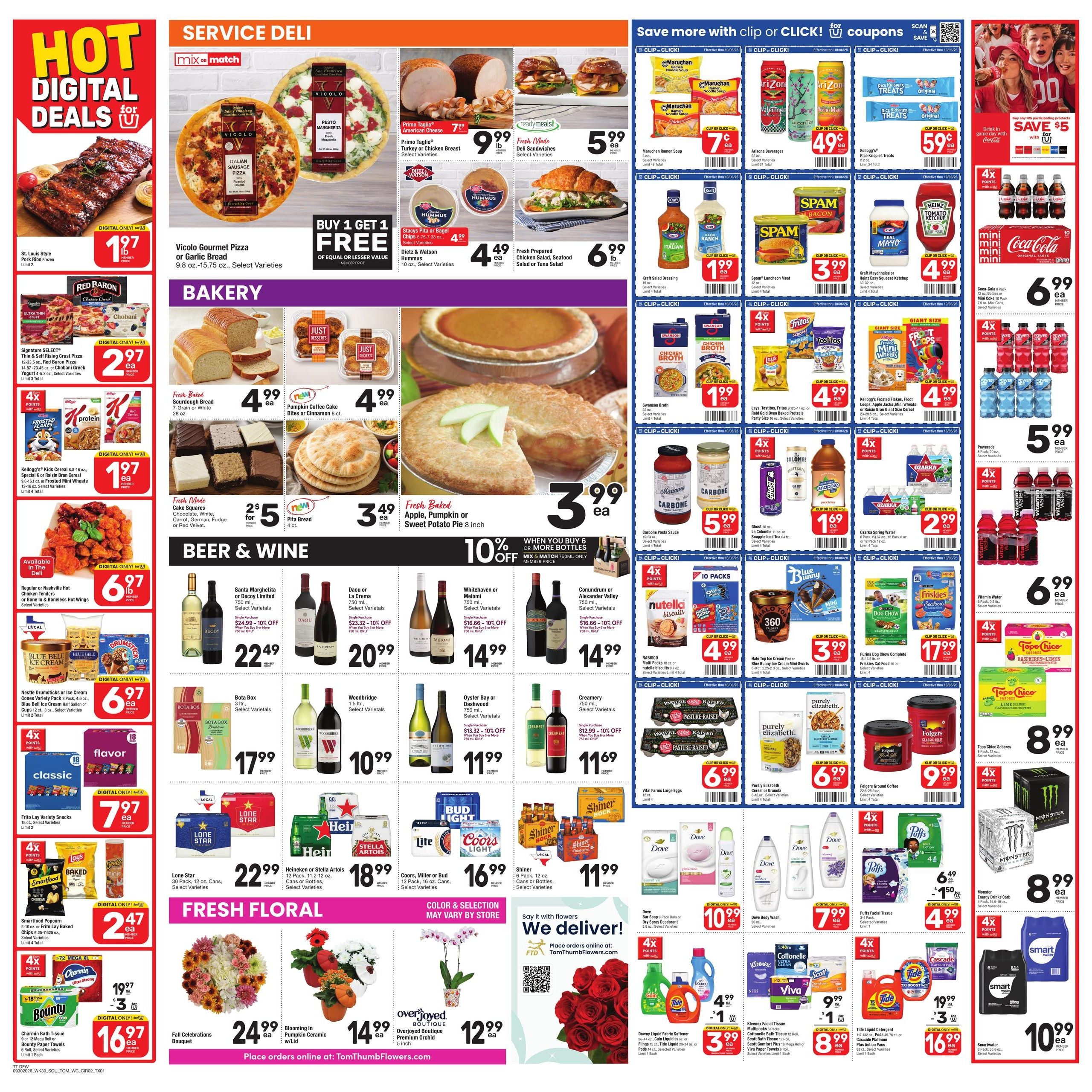 Tom Thumb Weekly Ad September 30 - October 6, 2026