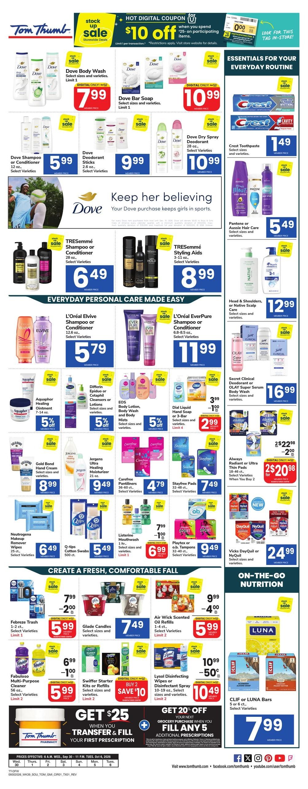 Tom Thumb Weekly Ad September 30 - October 6, 2026