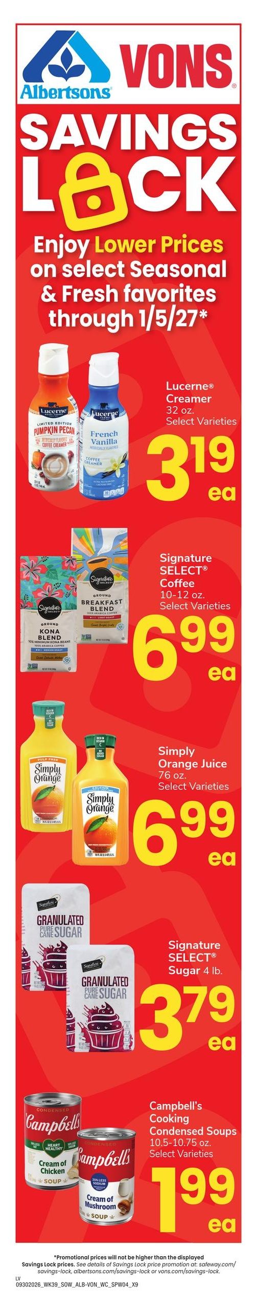 Albertsons (Las Vegas-North Las Vegas Area, NV) Weekly Ad September 30 - October 6, 2026
