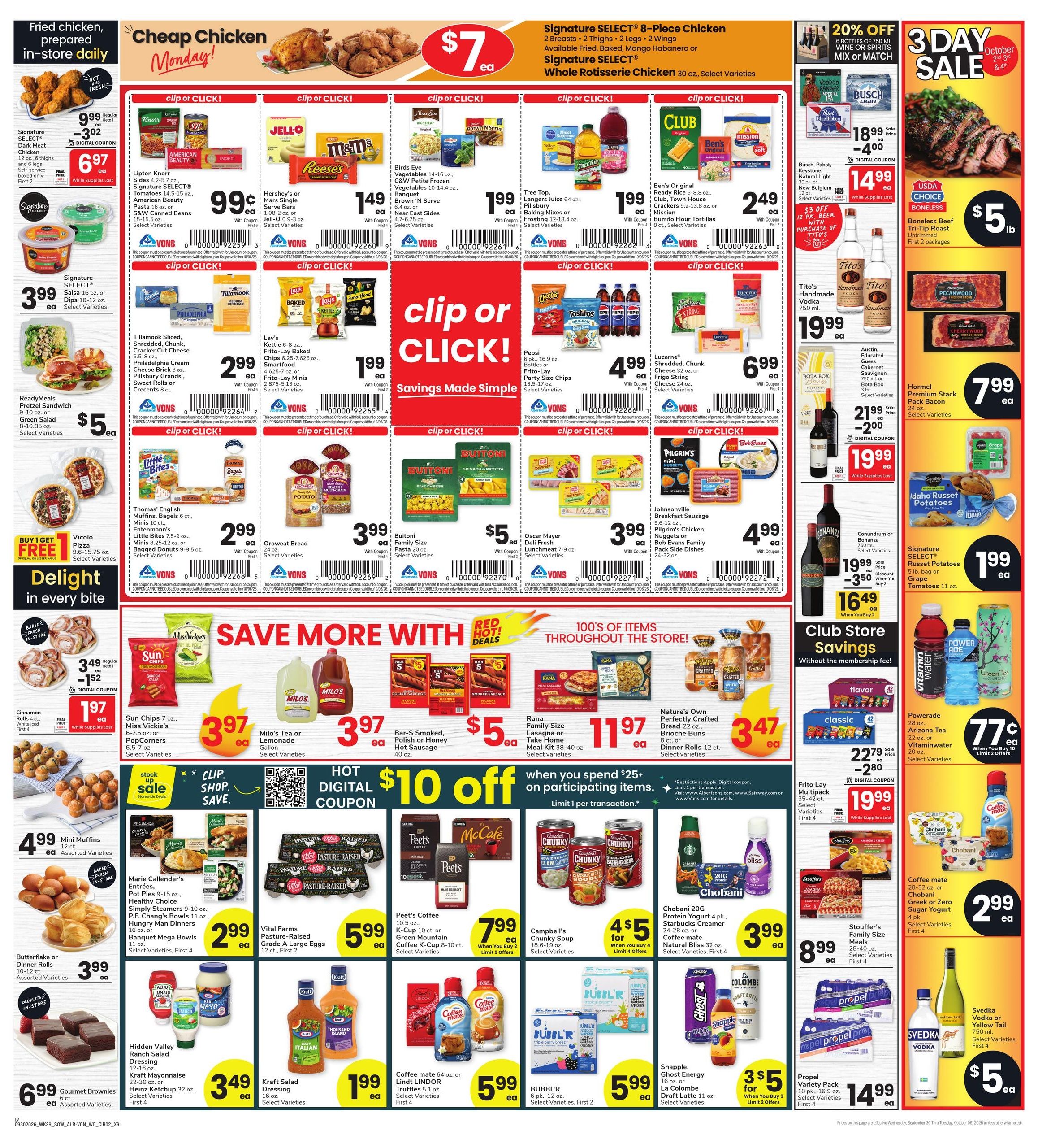 Albertsons (Las Vegas-North Las Vegas Area, NV) Weekly Ad September 30 - October 6, 2026