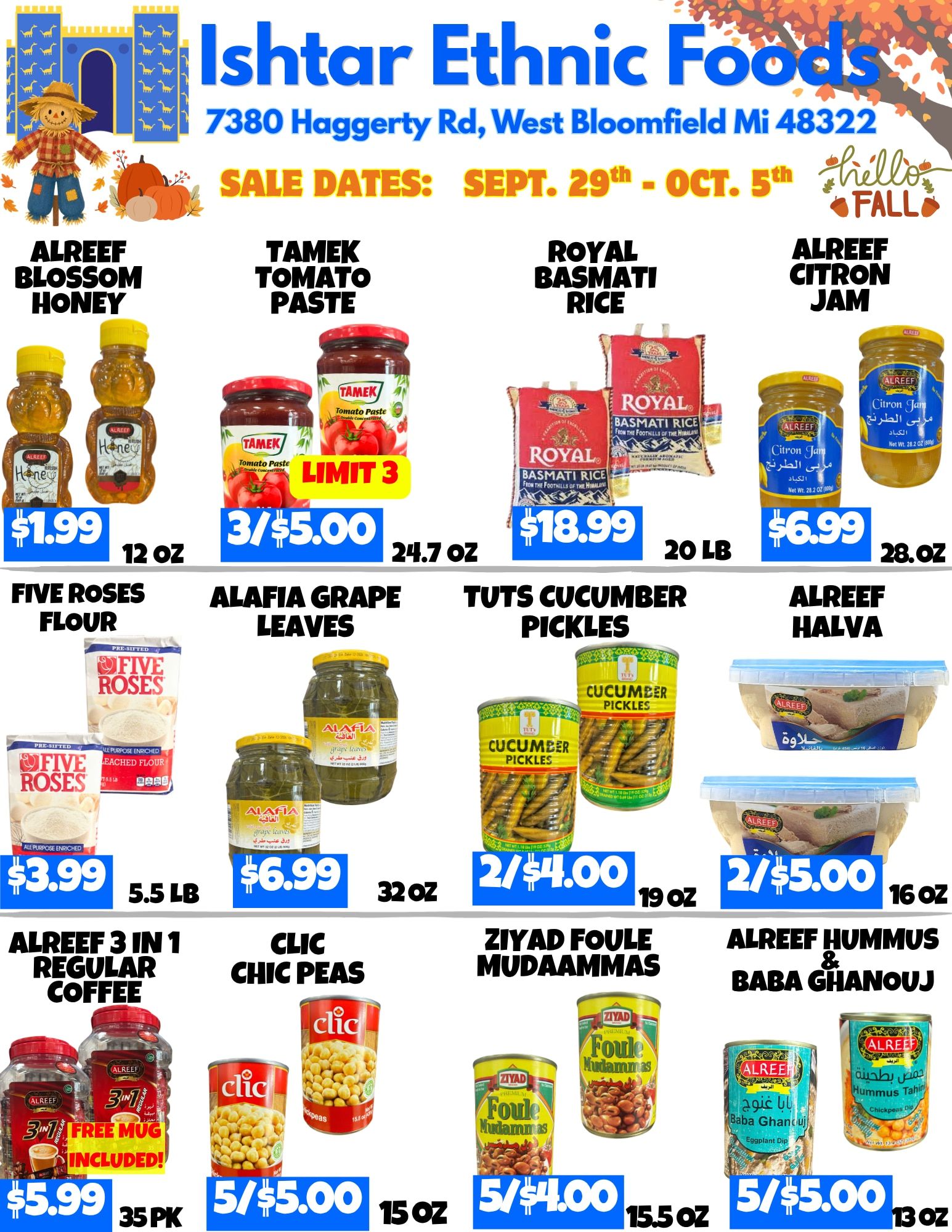 Ishtar Ethnic Foods Weekly Ad September 30 - October 4, 2026