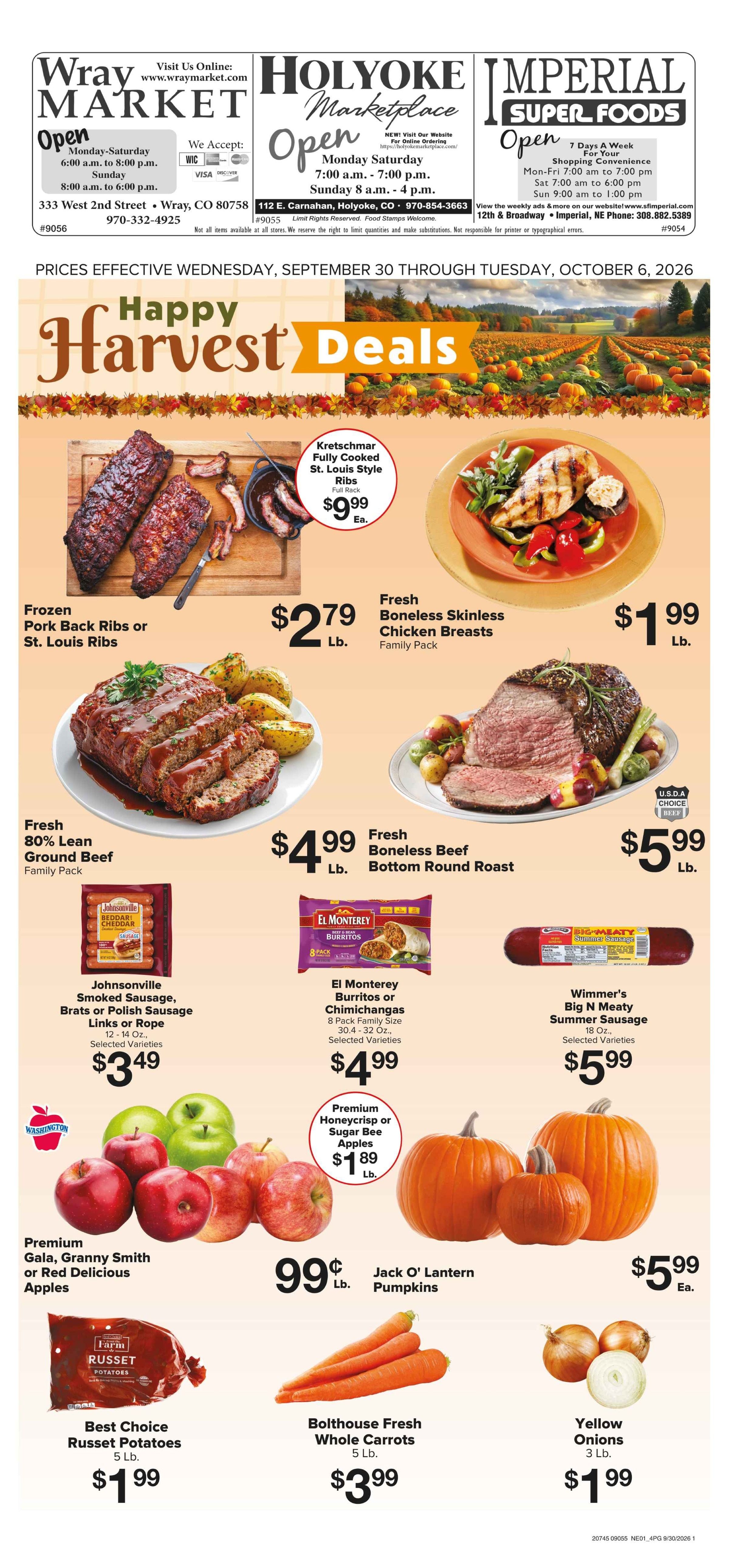 Imperial Superfoods Great Deals This Week! Weekly Ad September 30 - October 6, 2026