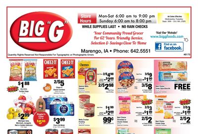 Big G Foods Great Deals This Week! Weekly Ad September 30 - October 6, 2026