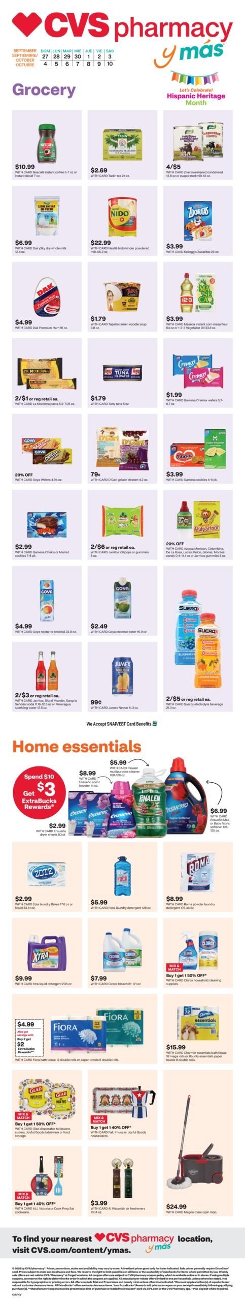 CVS Pharmacy (Agoura Hills Area, CA) y más Weekly Ad September 27 - October 10, 2026