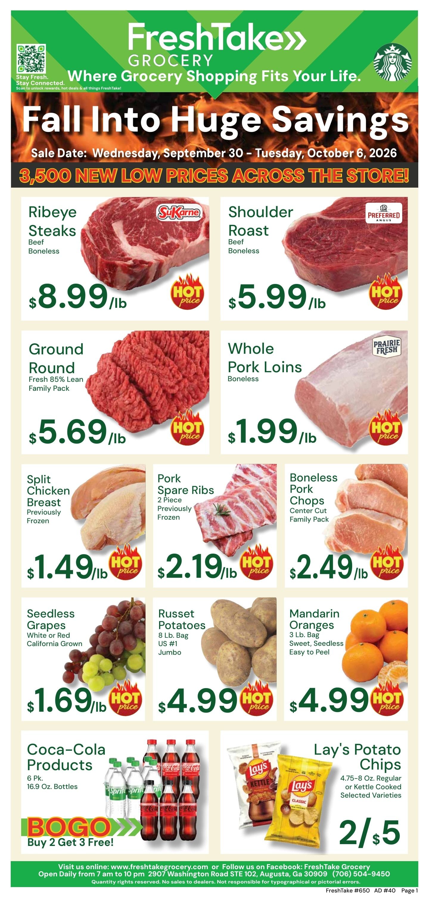 FreshTake Grocery Weekly Ad September 30 - October 6, 2026