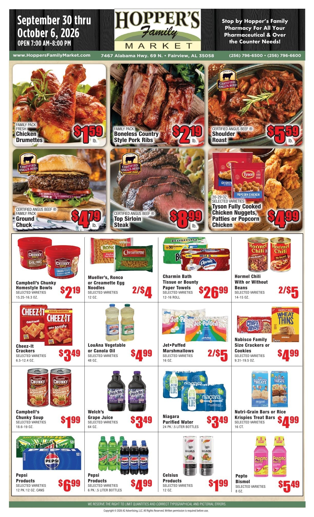 Hopper's Family Market Weekly Ad September 30 - October 6, 2026