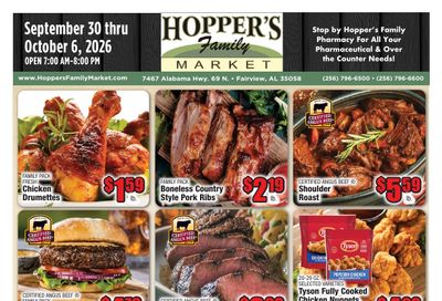 Hopper's Family Market Weekly Ad September 30 - October 6, 2026