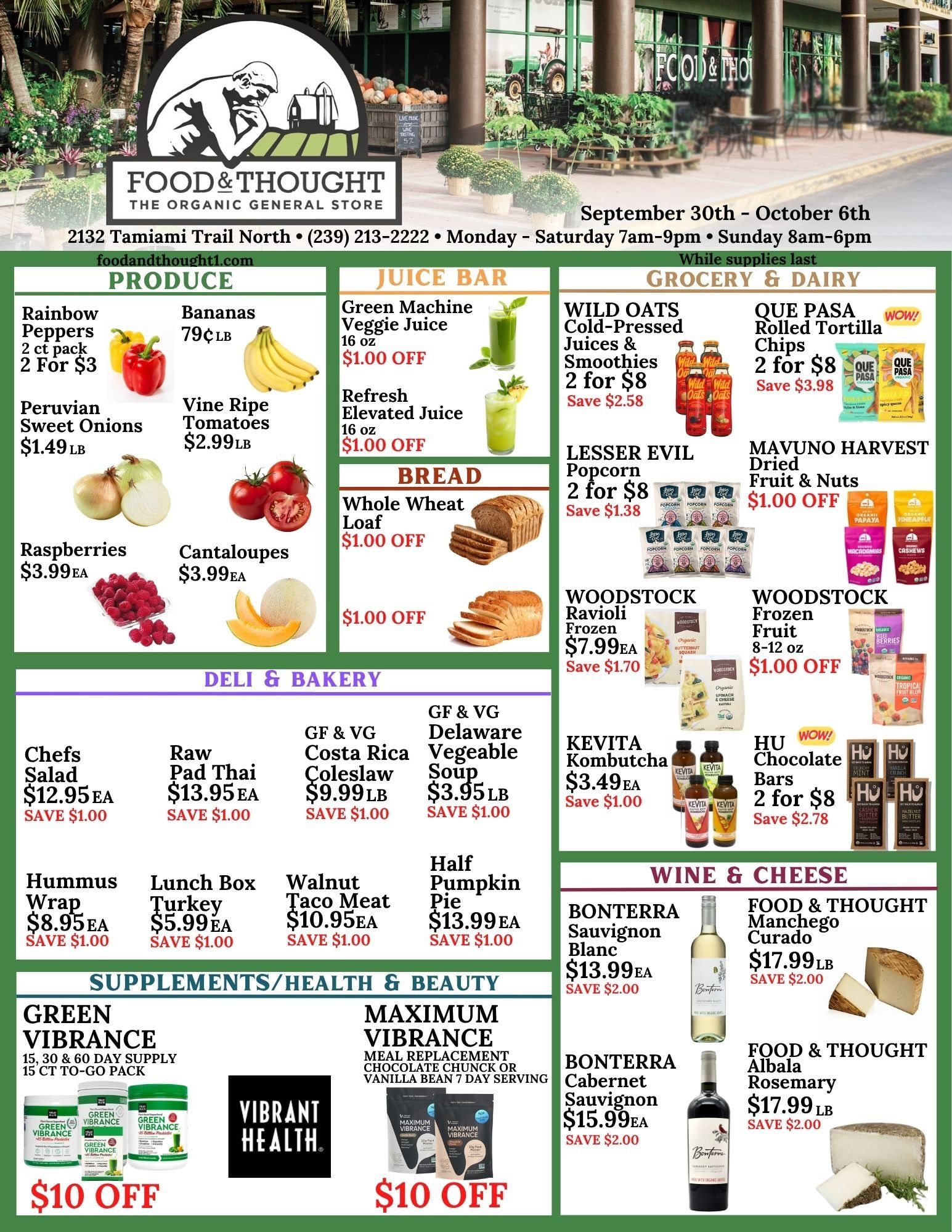 Food & Thought Weekly Ad September 30 - October 6, 2026