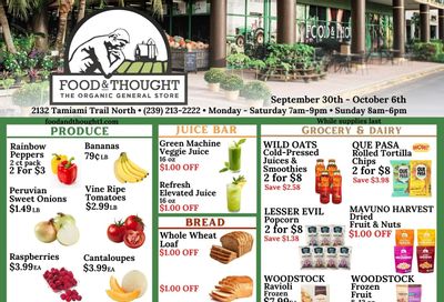 Food & Thought Weekly Ad September 30 - October 6, 2026