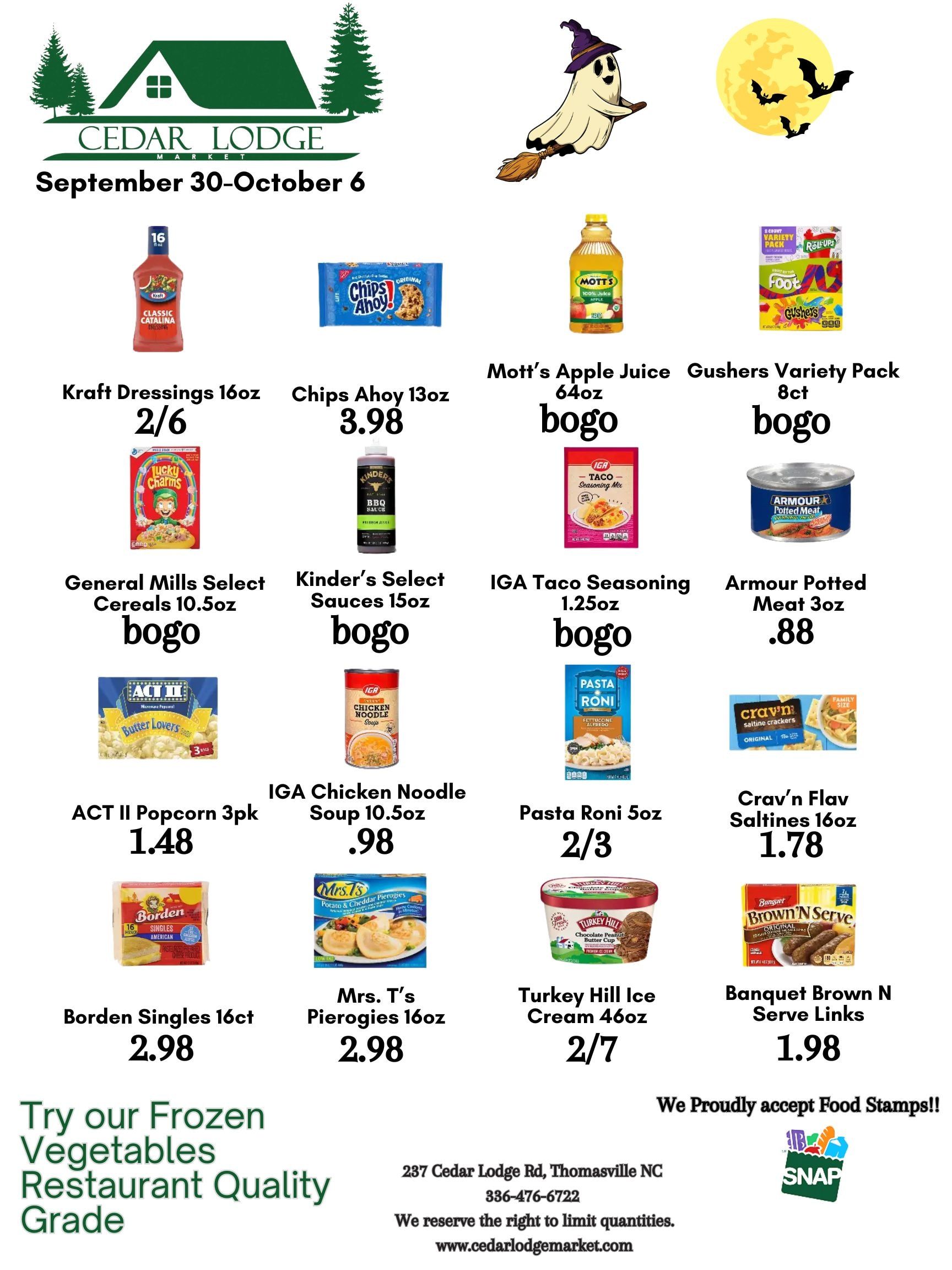 Cedar Lodge Market Weekly Ad September 30 - October 6, 2026