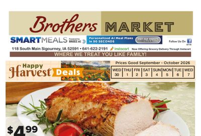 Brothers Market (Sigourney, IA) Weekly Ad September 30 - October 7, 2026