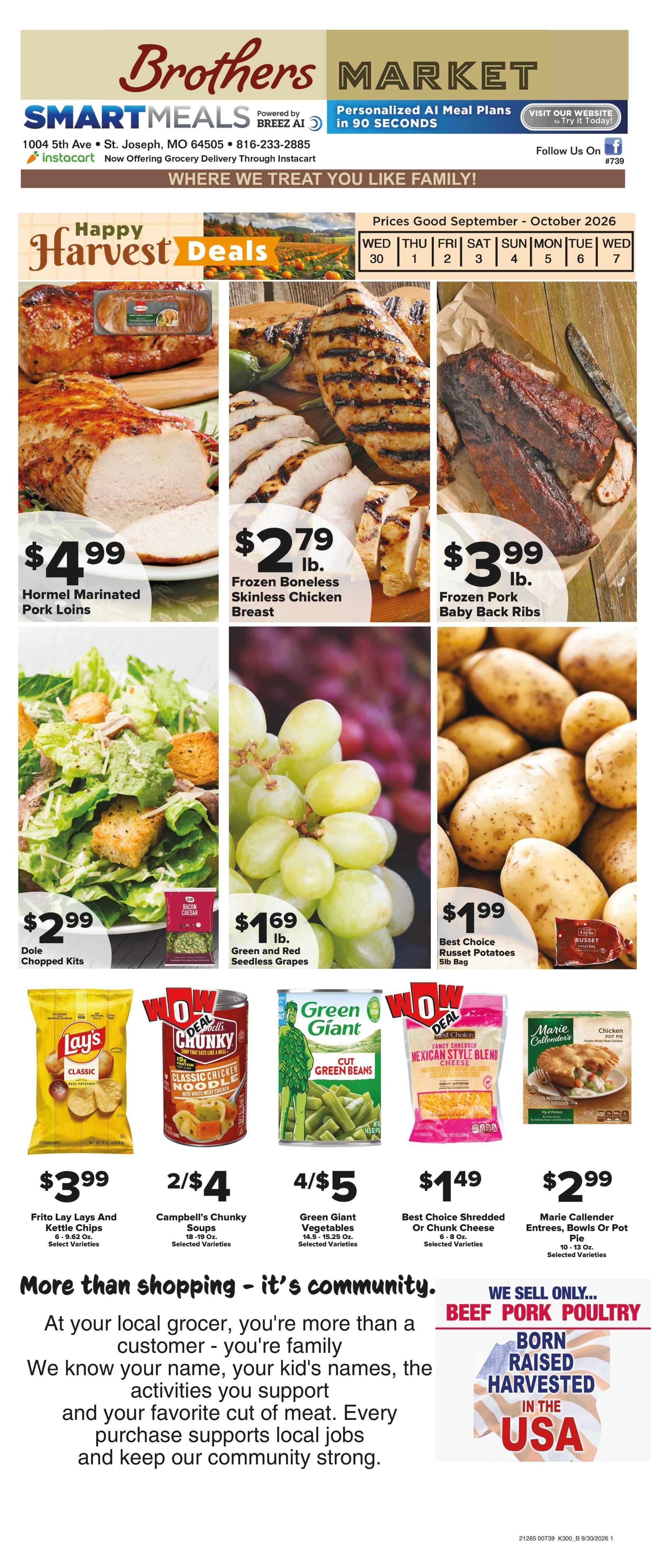 Brothers Market (St. Joseph, MO) Weekly Ad September 30 - October 7, 2026