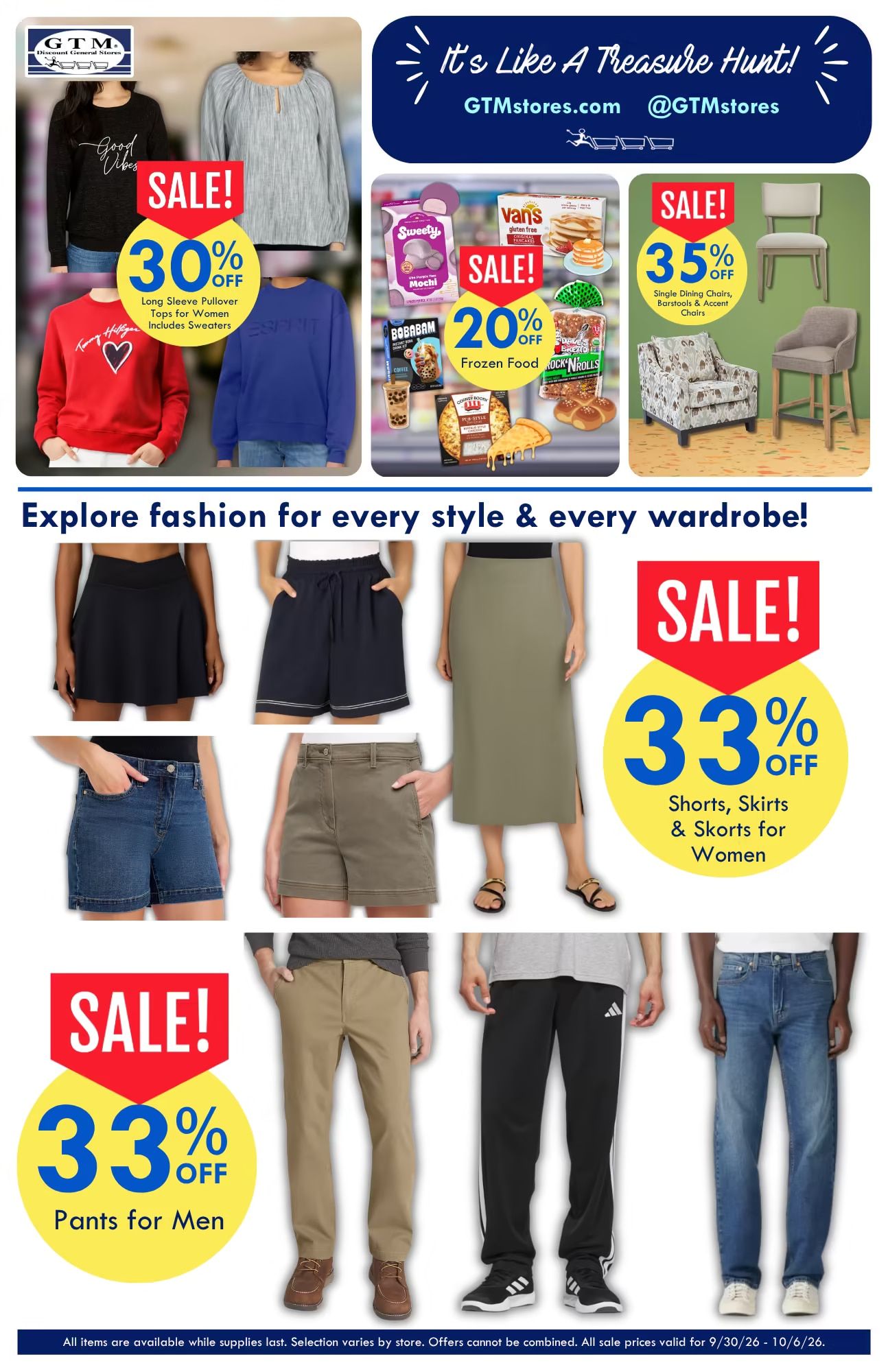 GTM Discount General Store Weekly Ad September 30 - October 6, 2026