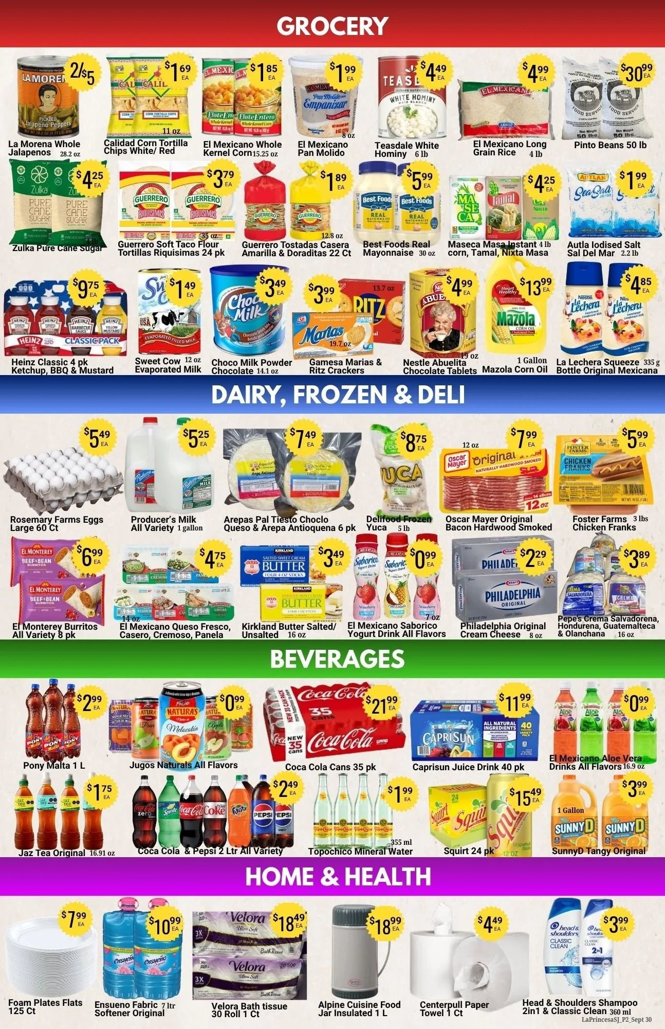 La Princesa International Bazaar Weekly Ad September 30 - October 6, 2026