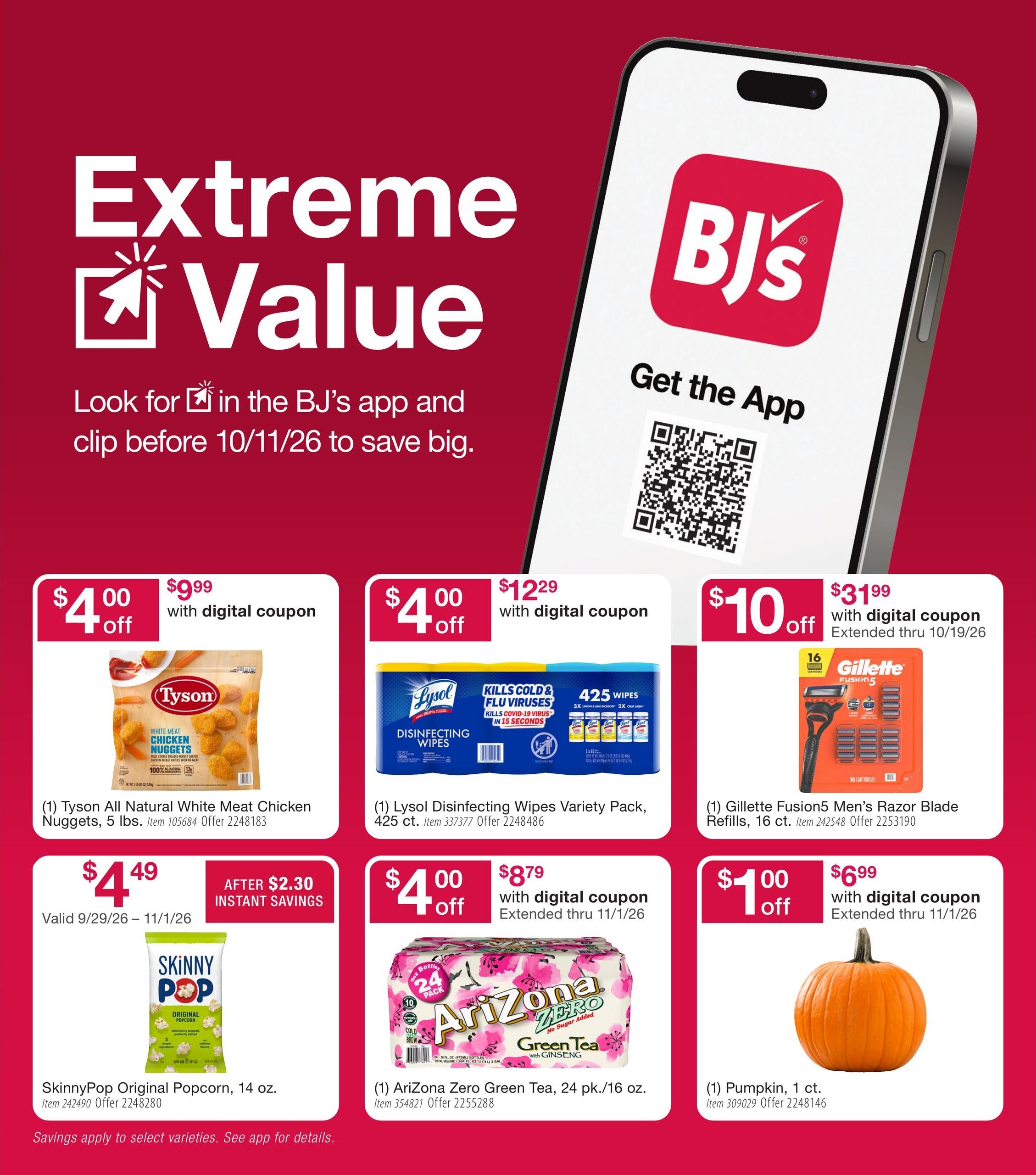 BJ's Wholesale Club Smart Saver Weekly Ad September 29 - November 1, 2026