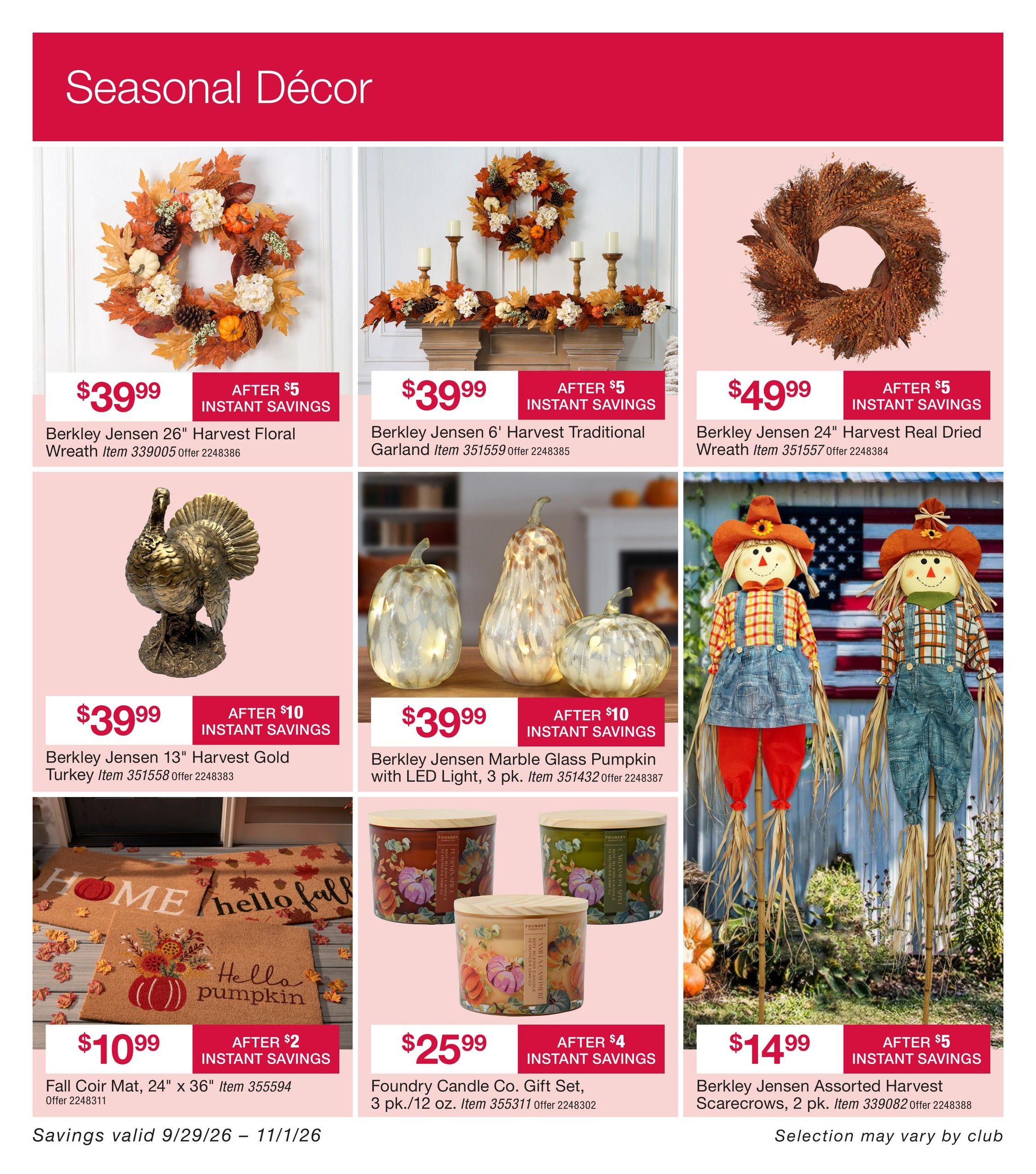 BJ's Wholesale Club Smart Saver Weekly Ad September 29 - November 1, 2026