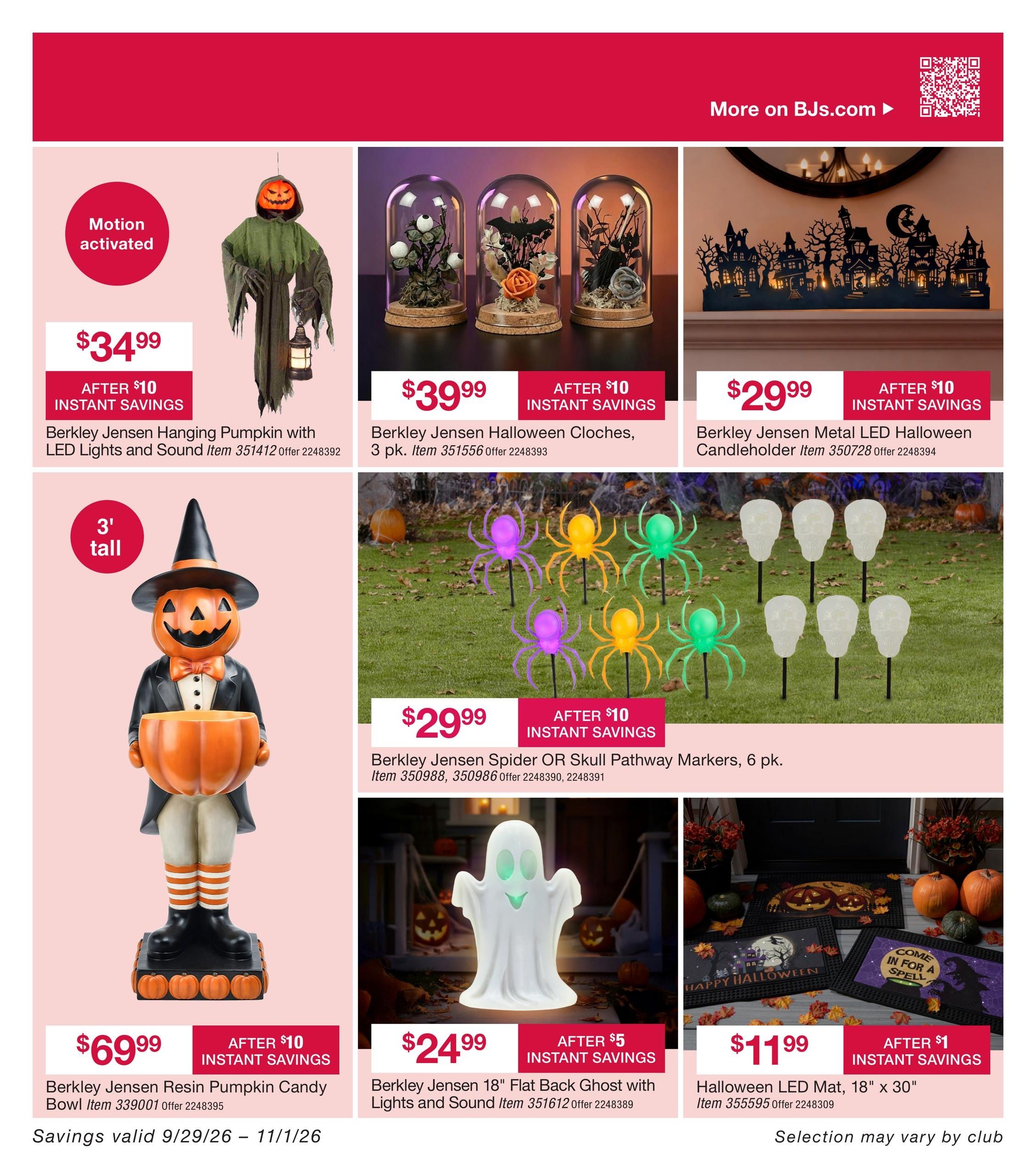 BJ's Wholesale Club Smart Saver Weekly Ad September 29 - November 1, 2026