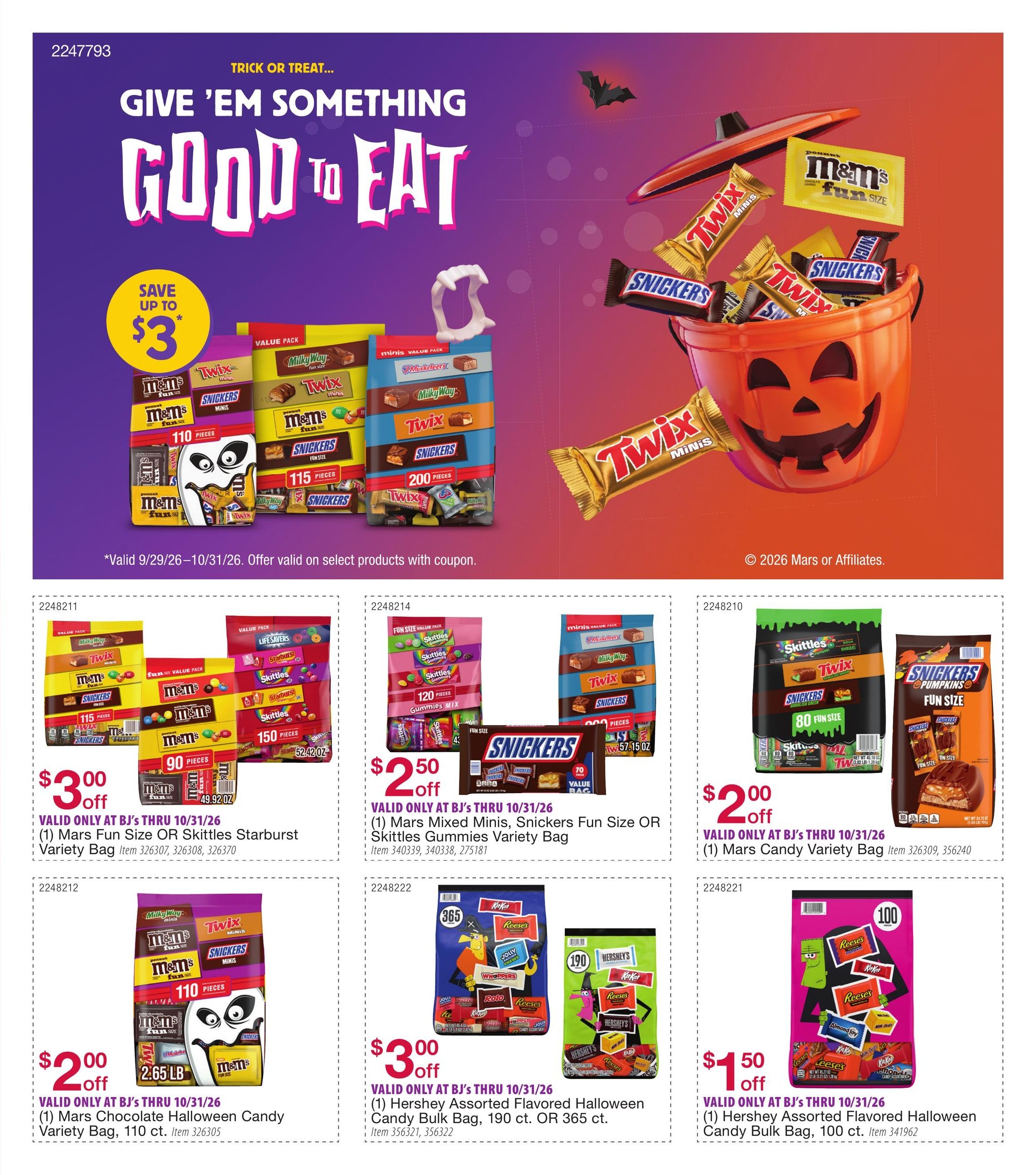 BJ's Wholesale Club Smart Saver Weekly Ad September 29 - November 1, 2026
