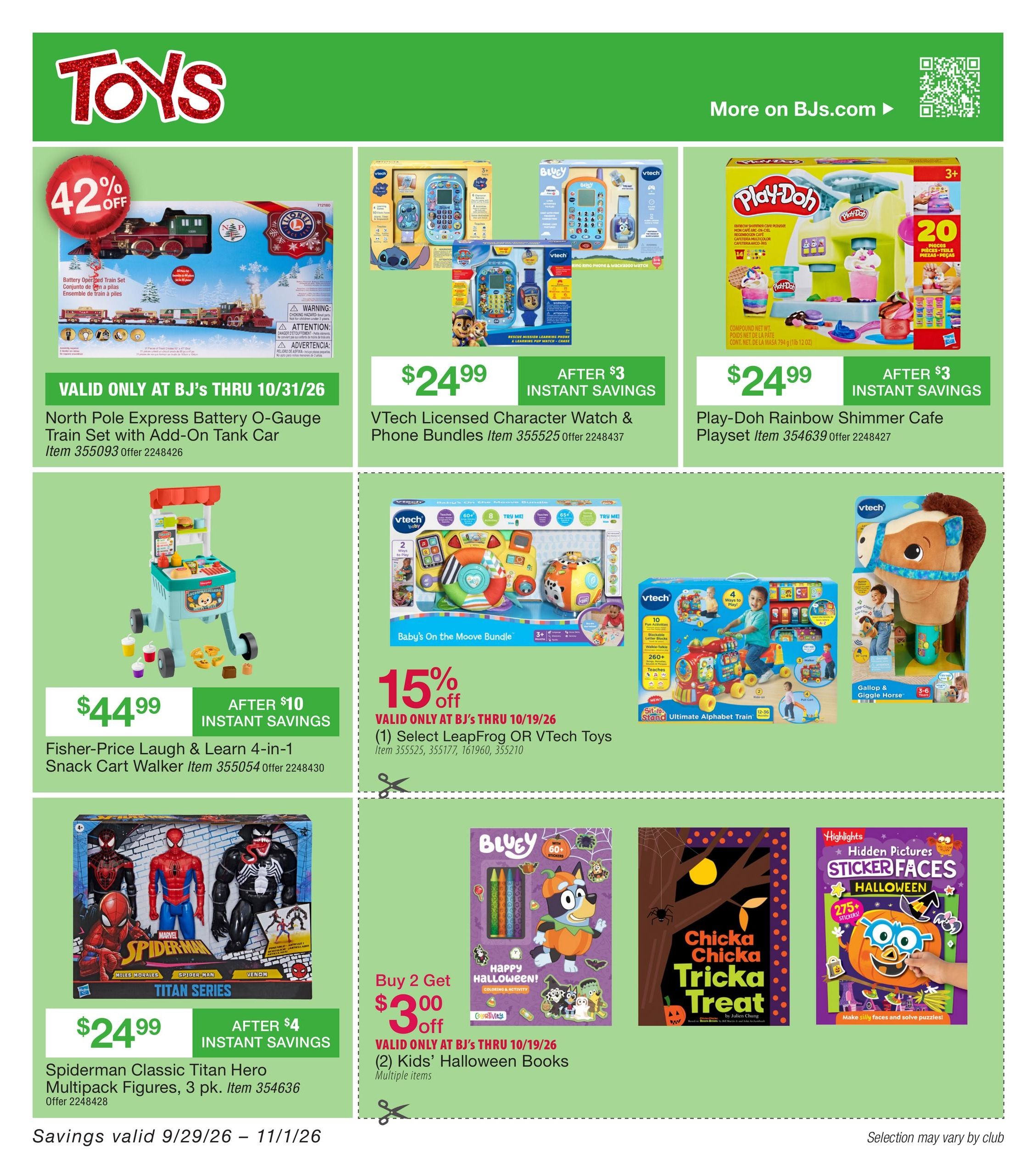 BJ's Wholesale Club Smart Saver Weekly Ad September 29 - November 1, 2026