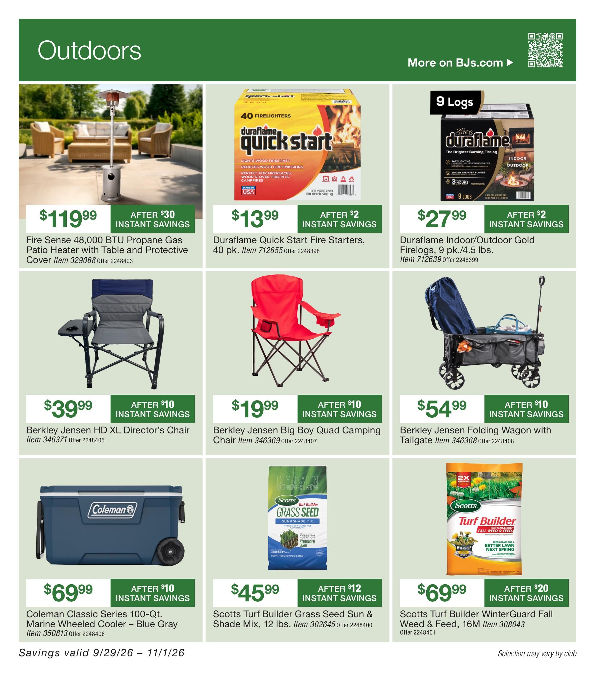 BJ's Wholesale Club Smart Saver Weekly Ad September 29 - November 1, 2026