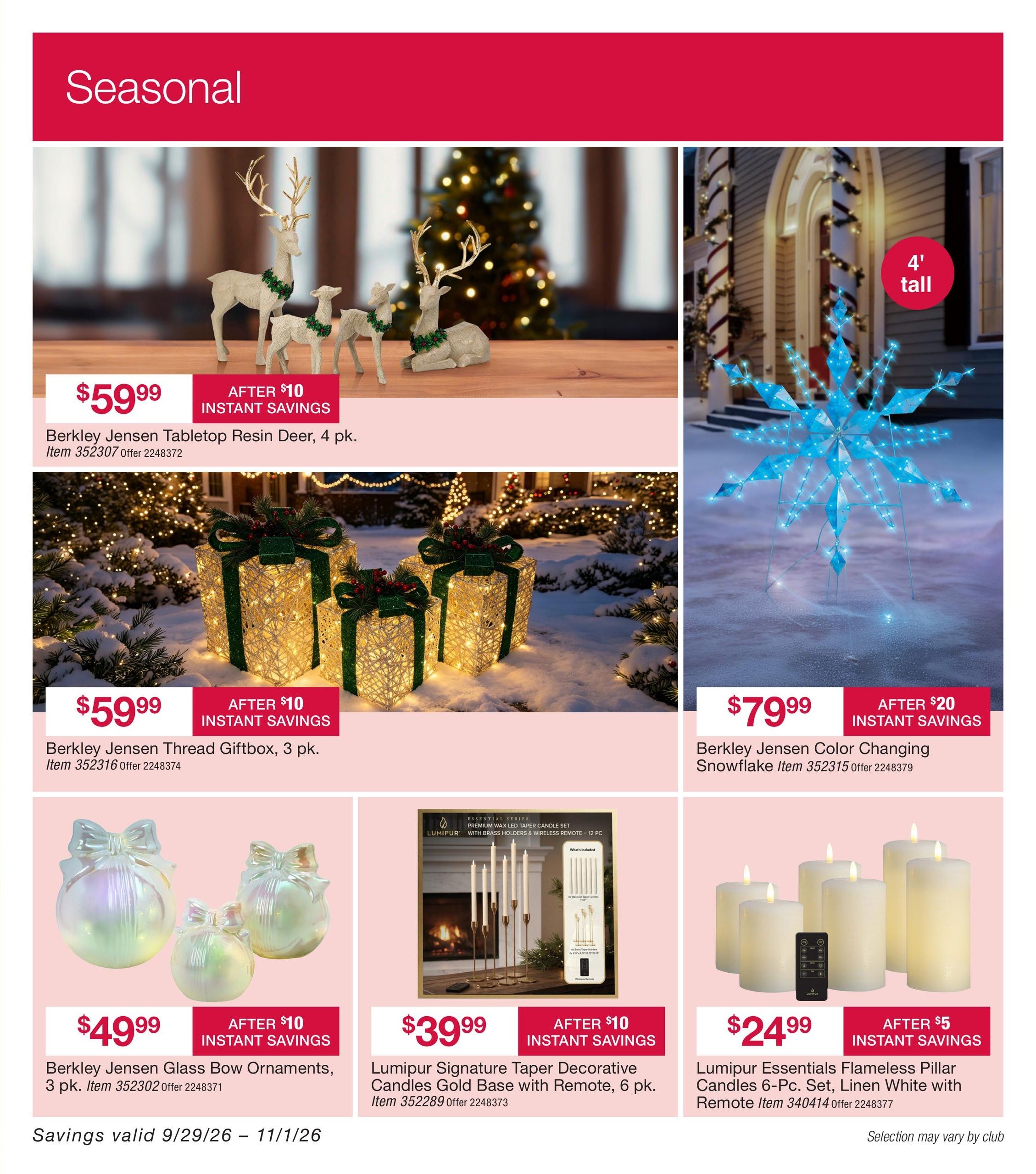 BJ's Wholesale Club Smart Saver Weekly Ad September 29 - November 1, 2026