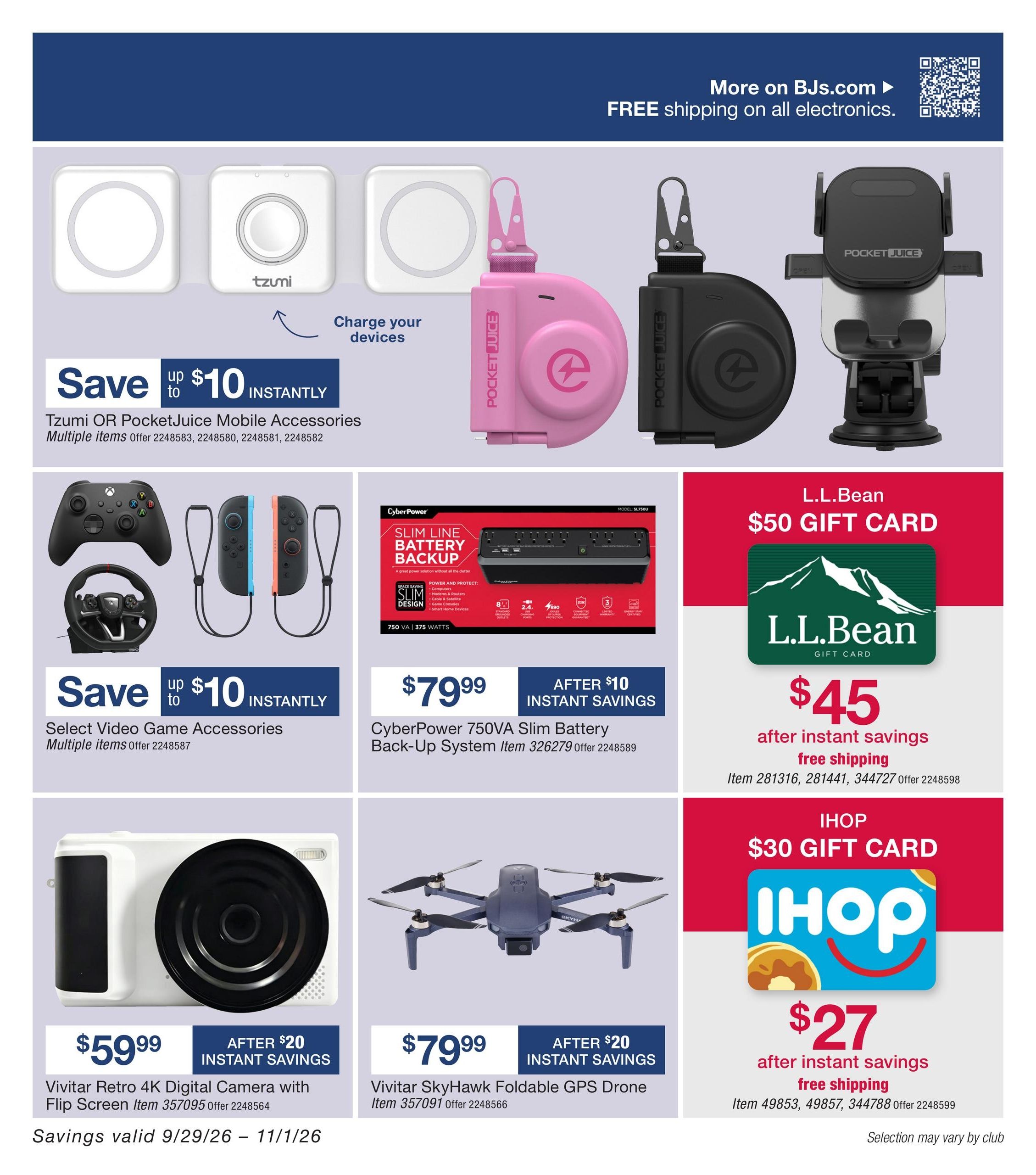 BJ's Wholesale Club Smart Saver Weekly Ad September 29 - November 1, 2026