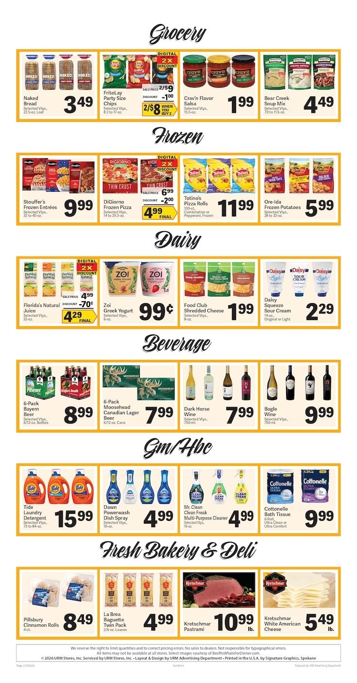 Hamilton's Marketplace Weekly Ad September 30 - October 6, 2026