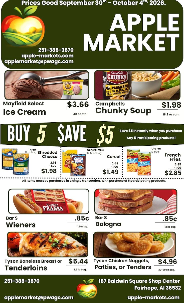 Apple Market Fairhope Weekly Ad September 30 - October 6, 2026