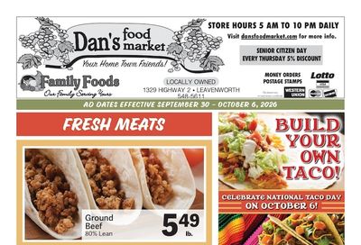 Dan's Food Market Weekly Ad September 30 - October 6, 2026