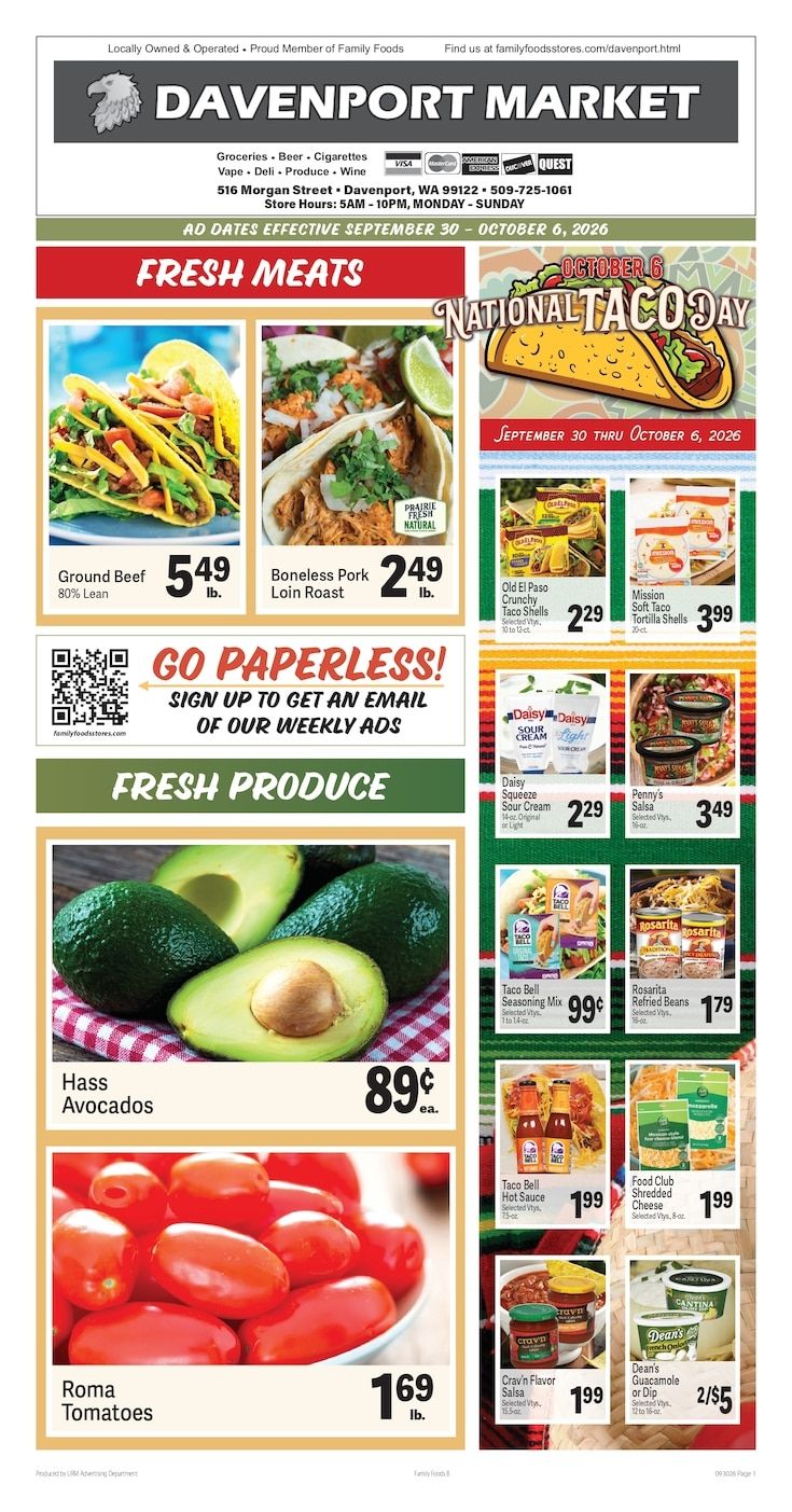 Davenport Market Weekly Ad September 30 - October 6, 2026