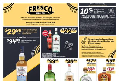 Fresco Y Mas Alcohol Weekly Ad September 28 - October 25, 2026