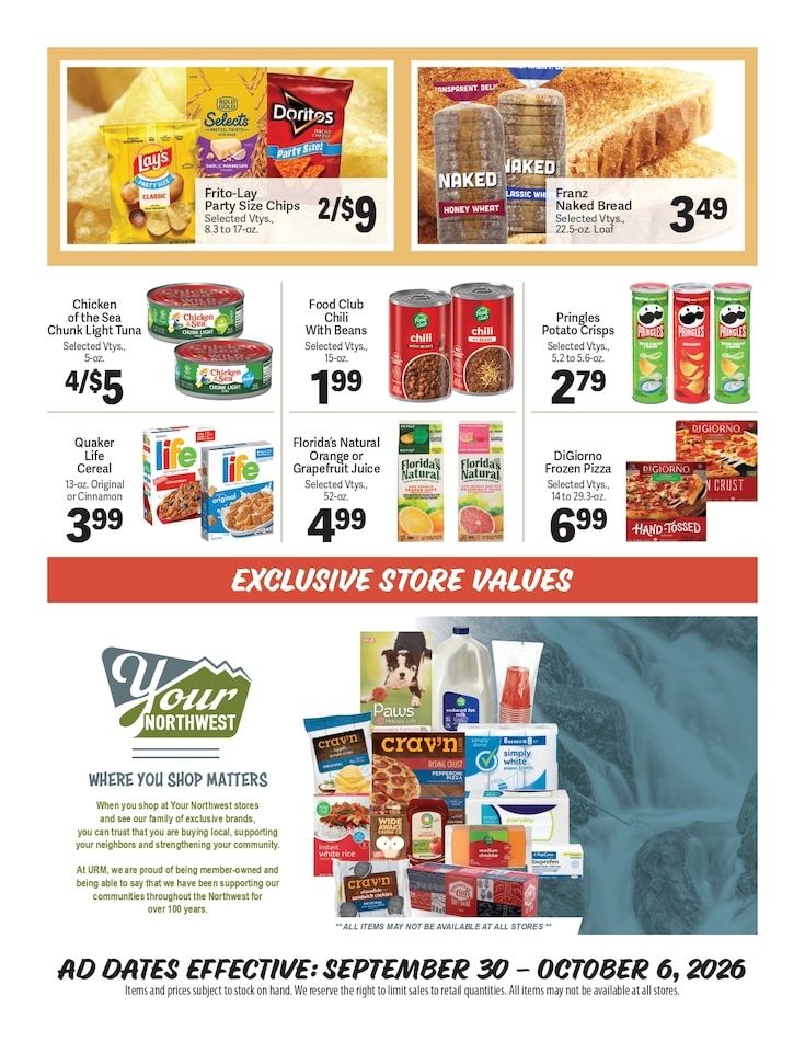 Backwoods Country Market Weekly Ad September 30 - October 6, 2026