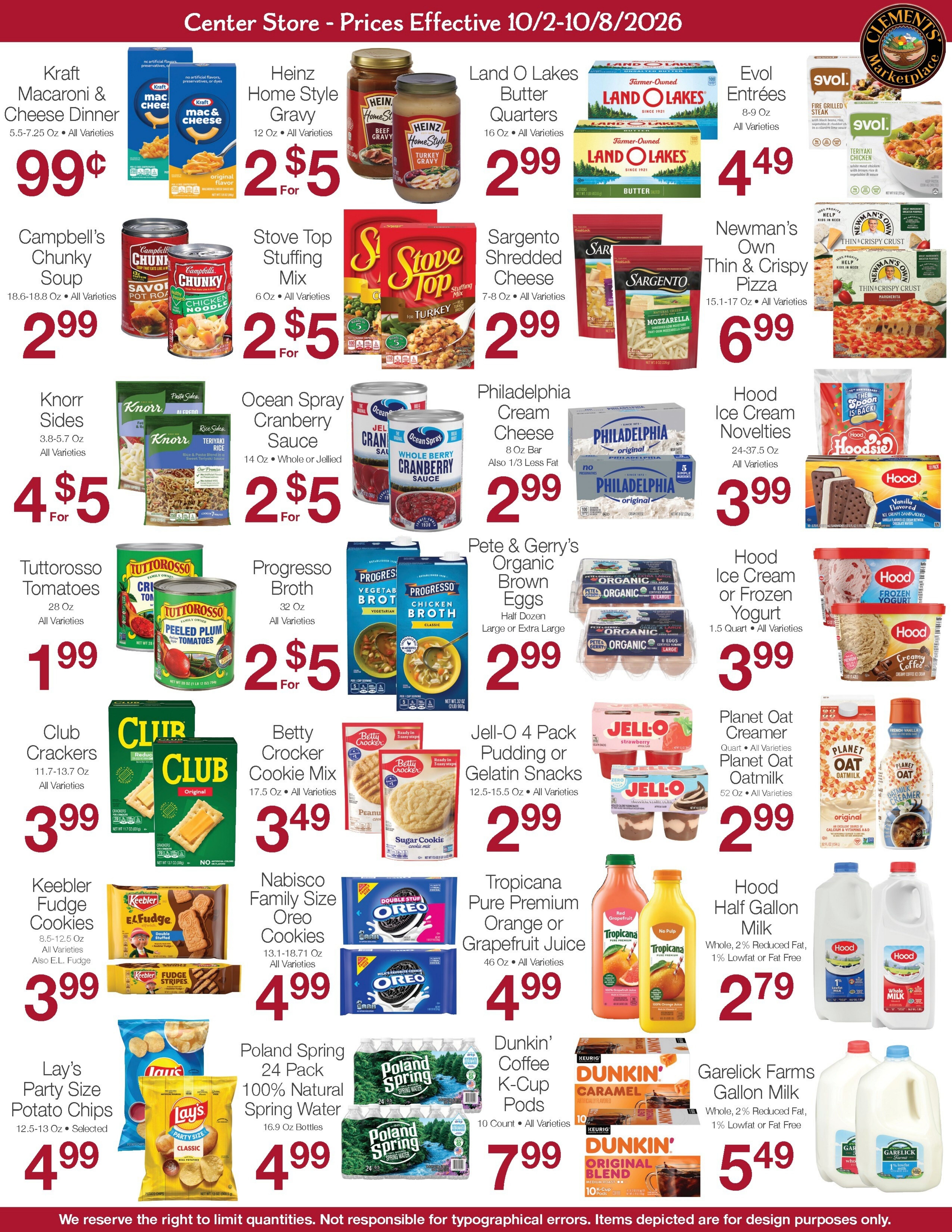 Clements' Marketplace (Plymouth, MA) Weekly Ad October 2 - 8, 2026