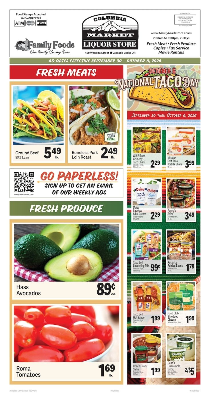 Columbia Market Weekly Ad September 30 - October 6, 2026