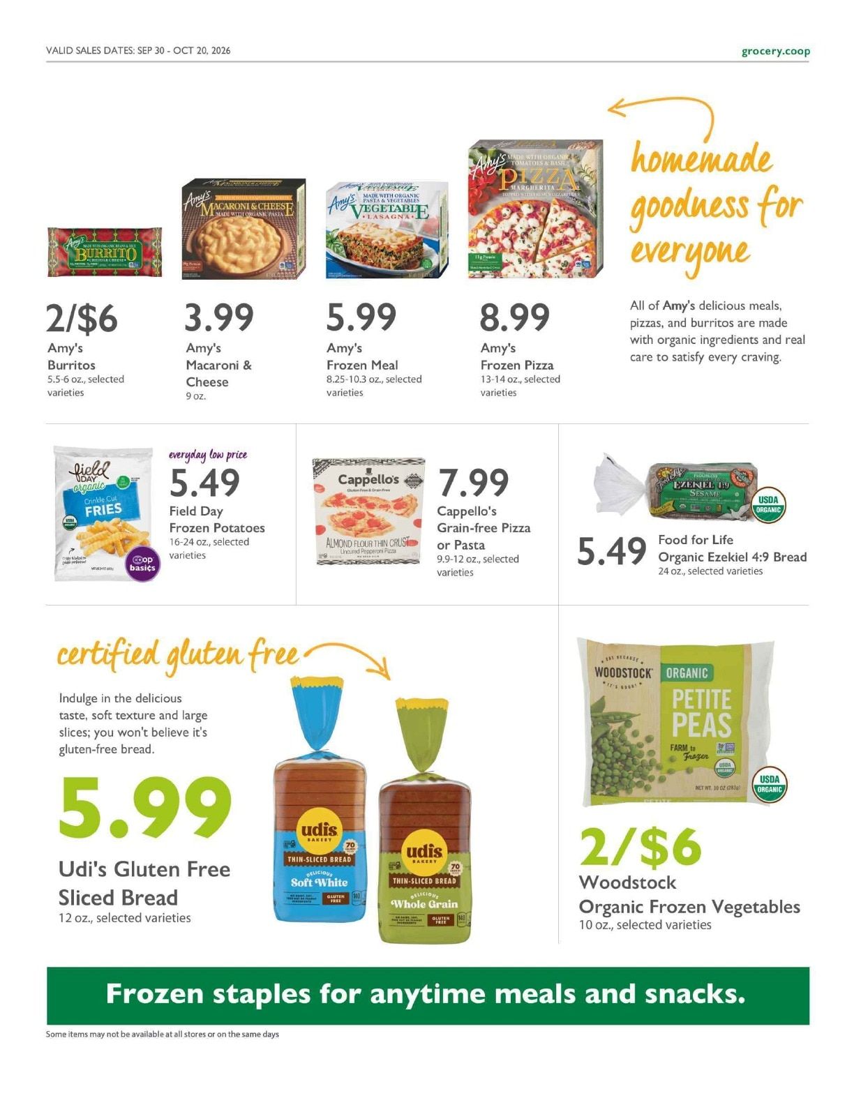 Coos Head Food Co-op Co+op Deals Weekly Ad September 30 - October 20, 2026
