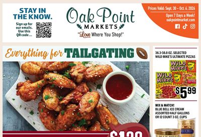Oak Point Fresh Market Weekly Ad September 30 - October 6, 2026