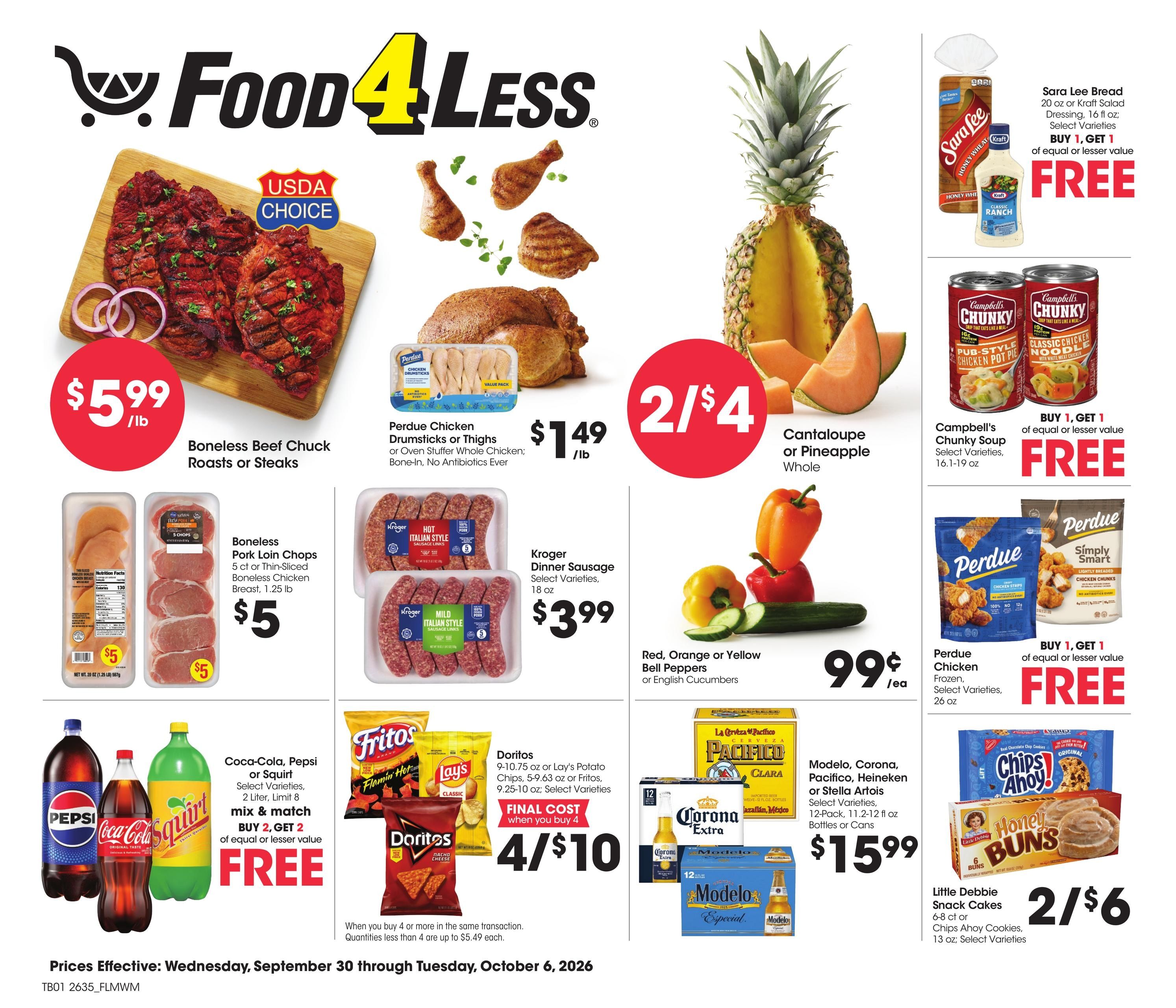 Food 4 Less (Arlington Heights Area, IL) Chicago Weekly Ad September 30 - October 6, 2026