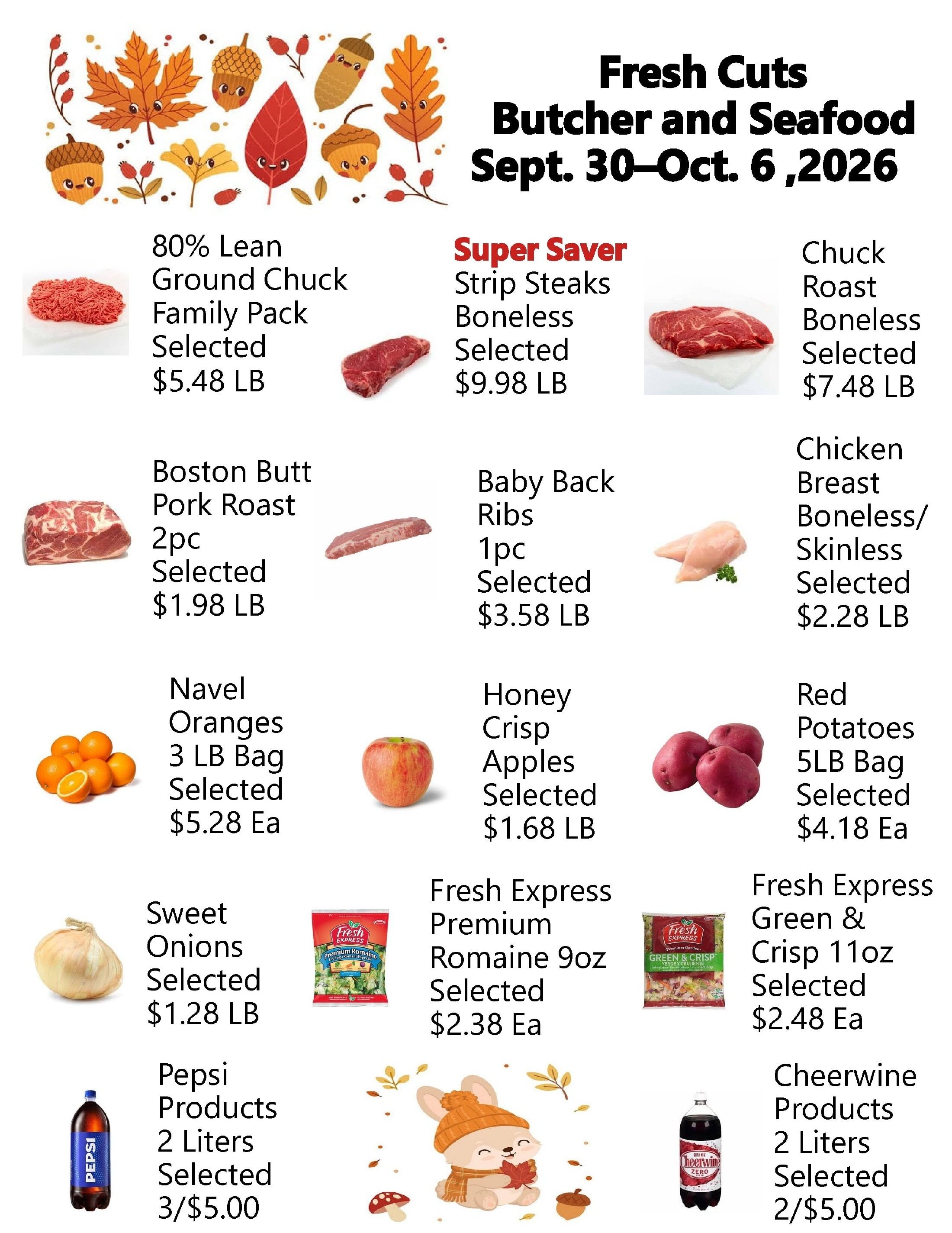 Fresh Cuts of Seagrove Weekly Ad September 30 - October 6, 2026