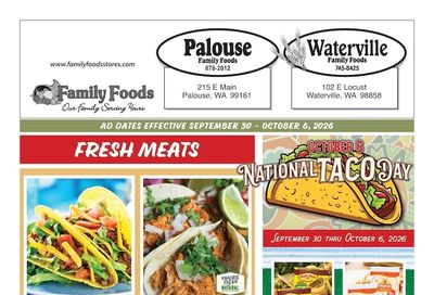 Waterville Family Foods Weekly Ad September 30 - October 6, 2026